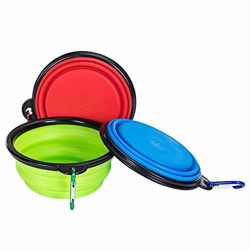 Producto Plegable Viajes Silicona Gatos Perros Bowl Portable Pet Food Cuenco de Agua