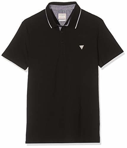 Fashion Guess Clint SS Polo, Negro