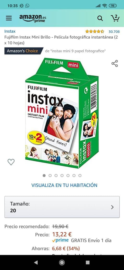 Producto Carrete instax mini 9