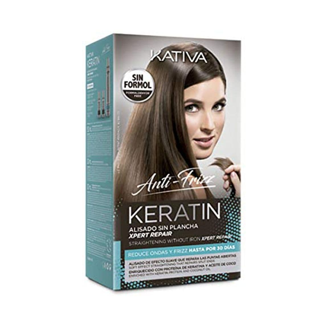 Place Kativa Keratin Anti-Frizz Alisado Sin Plancha Repara Puntas 30 DE­As