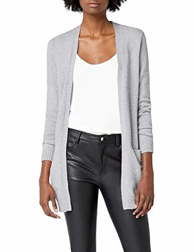 Product Vila Clothes Viril L/s Open Knit Cardigan-Noos Chaqueta Punto, Gris