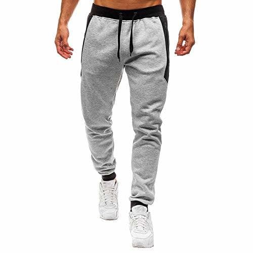 Fashion Pantalón para Hombre Casual Jogging Algodón Pantalones de chándal Sueltos Ocasionales Hombre