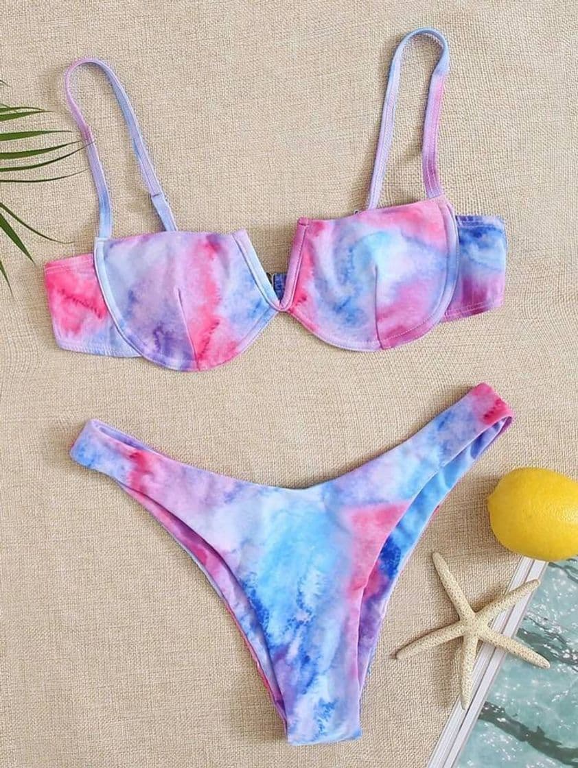 Moda Bikini Tie Dye Tricolor | SHEIN USA