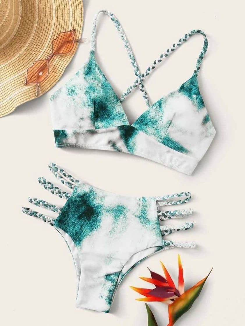 Moda  Bikini Túrquesa Trenzado | SHEIN USA