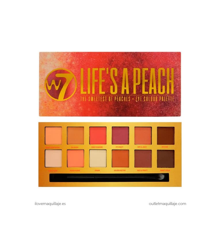 Belleza W7 W7 Life's A Peach 12pc Eye Color Palatte 9.6g