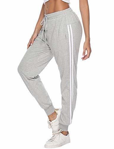 Moda Hawiton Pantalon Chandal Mujer Largos Pantalones de Deporte Yoga Fitness Jogger Pantalones