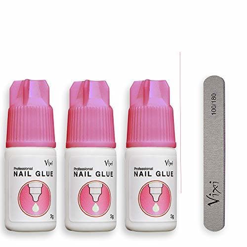 Beauty 3 x 3g Profesional Vixi Pegamento extra fuerte para uñas