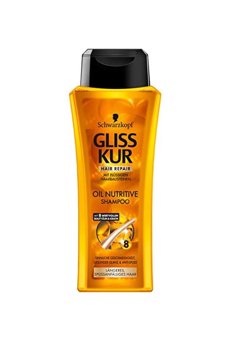 Belleza Gliss Kur Champú Oil Nutritive, 6 pack