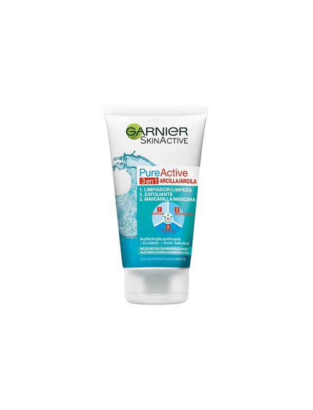 Beauty Garnier Skin Active - Pure Active 3 en 1 - Limpiador