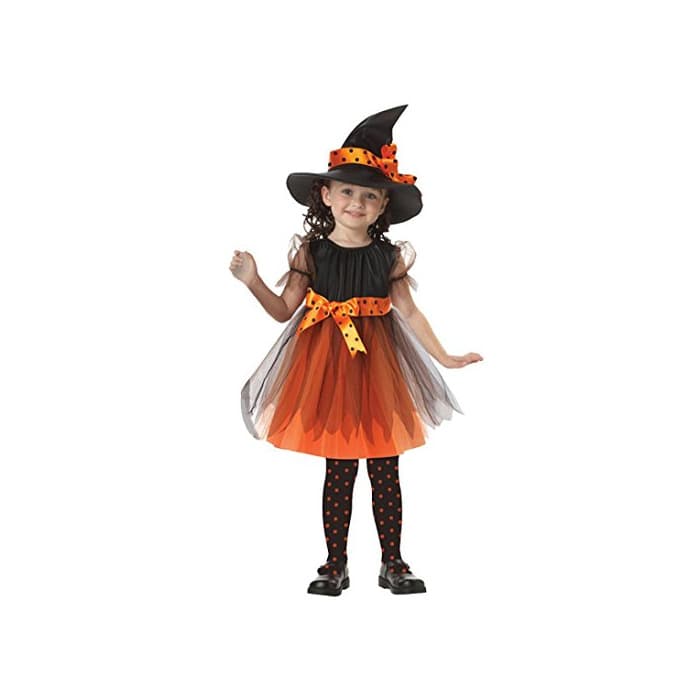 Moda K-youth Disfraz Bruja de Halloween para Niñas Cosplay Niña Halloween Vestidos y