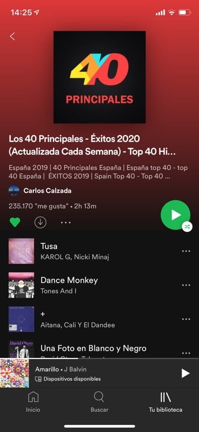 Canción Los 40 Principales