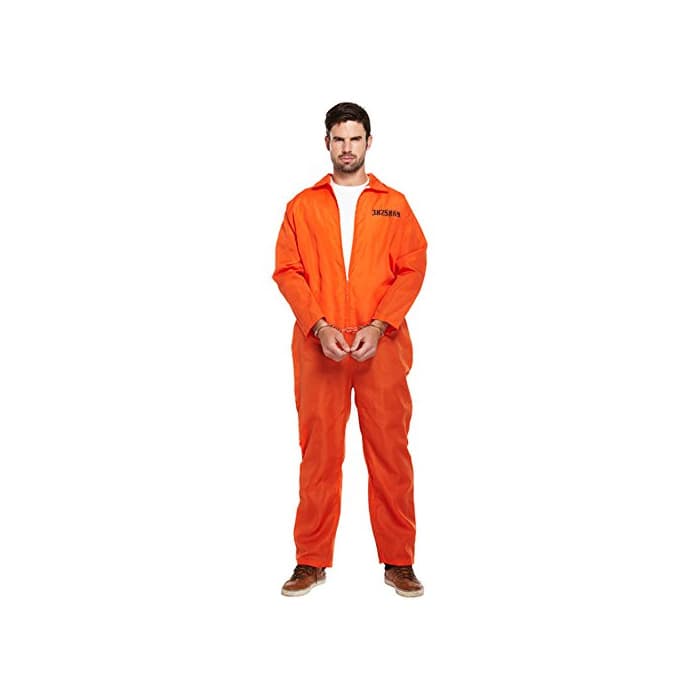 Product Disfraz Prisionero Naranja Orange Prisoner Overalls Boiler Suit Convict Robber Burglar Prison