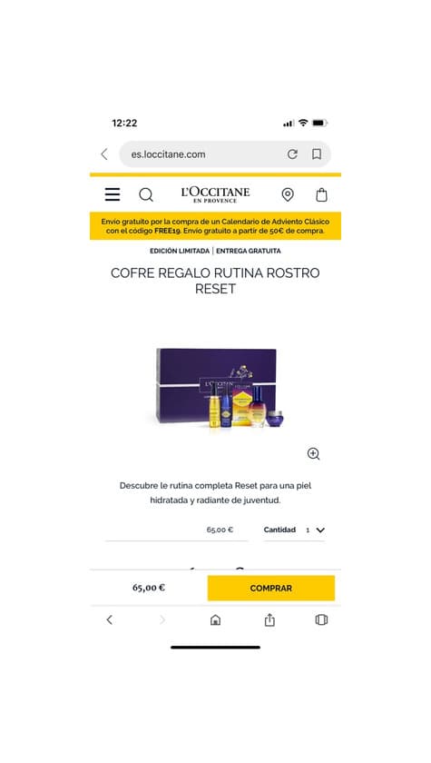 Producto Cofre Regalo Rutina Rostro Reset