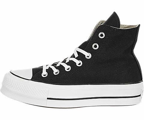 Fashion Converse Chuck Taylor CTAS Lift Hi, Zapatillas para Mujer, Negro