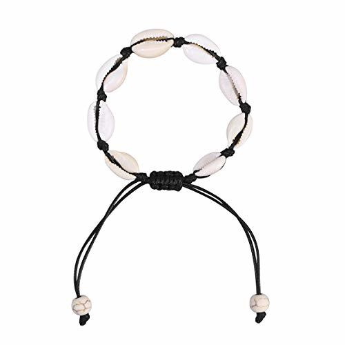 Producto Amosfun Pulsera Moldeada Hecha a Mano Pulsera de Concha Tejida encantos de