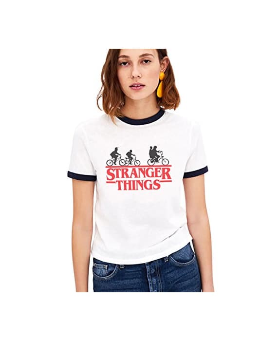 Fashion Shirt Ringer Tee Stranger Things Camiseta Mejores Amigas Best Friend Impresión T-Shirt