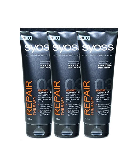 Belleza 3 de Syoss – (Terapia reparadora – inmediatamente Repair Kur) – con keratinprimer