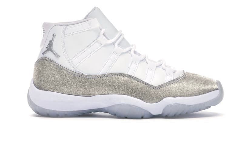 Fashion jordan 11 retro white metallic silver💎