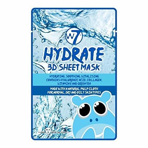 Belleza W7 Hydrate 3D Sheet Mask Face Mask Skin Care Hydrating Moisturising X1