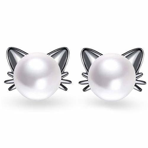 Fashion Infinito U- Pendientes del Gato Joyas de Perlas para las Mujeres Chicas