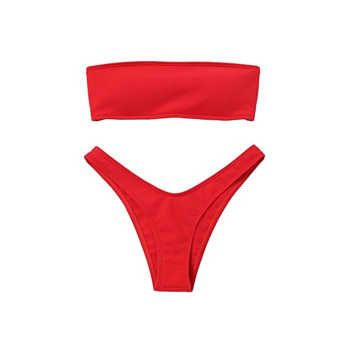 Producto ZAFUL Trajes de Baño Mujer Bikini Bandeau con Relleno Lazada en la