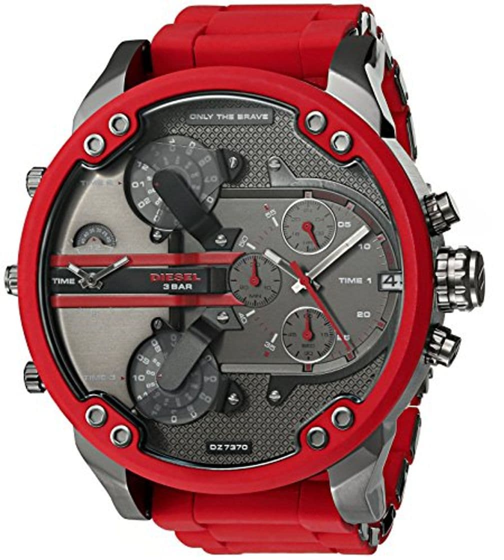 Moda Diesel Reloj analogico para Hombre de Cuarzo con Correa en Silicona DZ7370