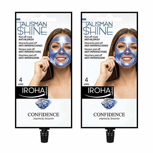 Belleza Iroha Nature - Mascarilla Facial Peel Off Azul, Talisman Shine, Anti Imperfeccioines