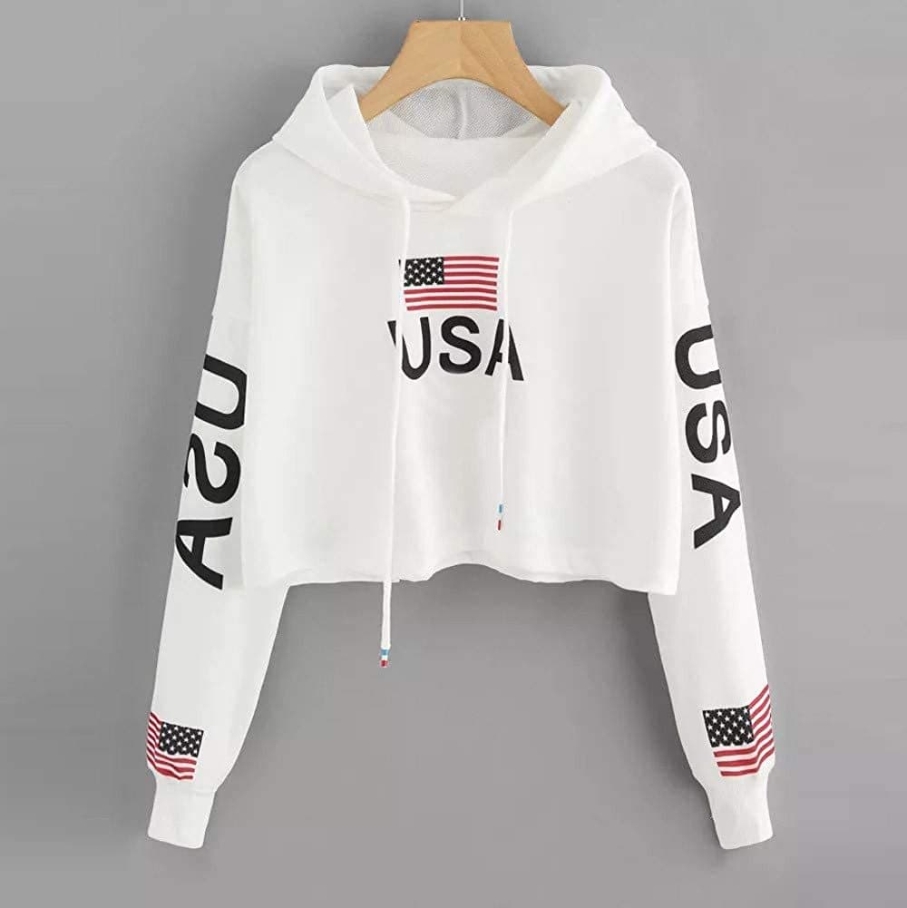 Moda Sudaderas Cortas Adolescentes Chicas - Invierno Mujer Manga Larga Sudaderas con Capucha,