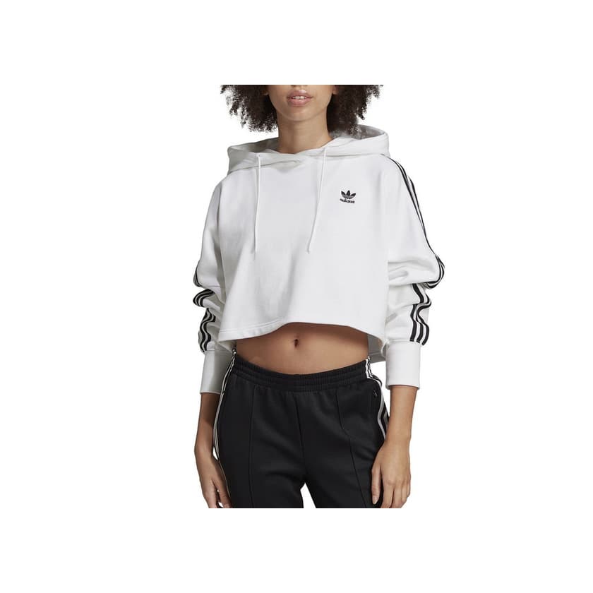 Producto Adidas Cropped Hood Sudadera con Capucha, Mujer, Blanco