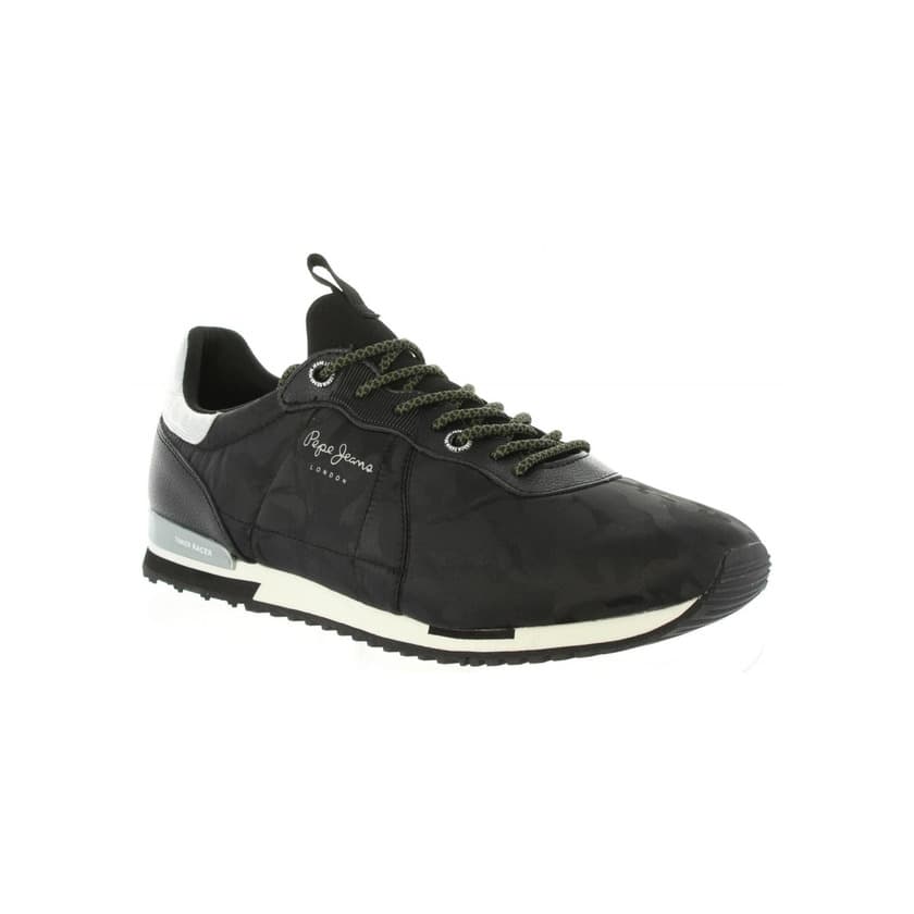 Moda Pepe Jeans London Tinker Racer Nylon, Zapatillas para Hombre, Negro