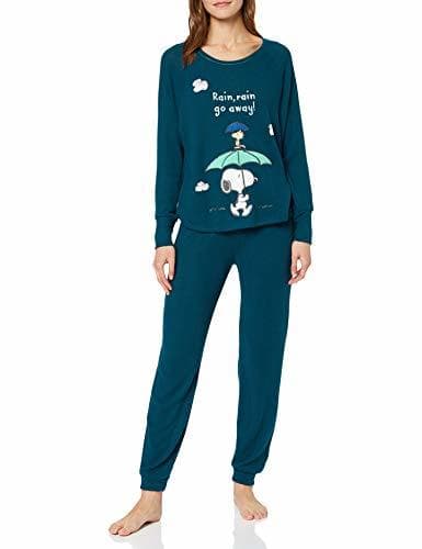 Fashion Women's Secret British Multilicense MB PE Rain PJ Conjuntos de Pijama, Verde