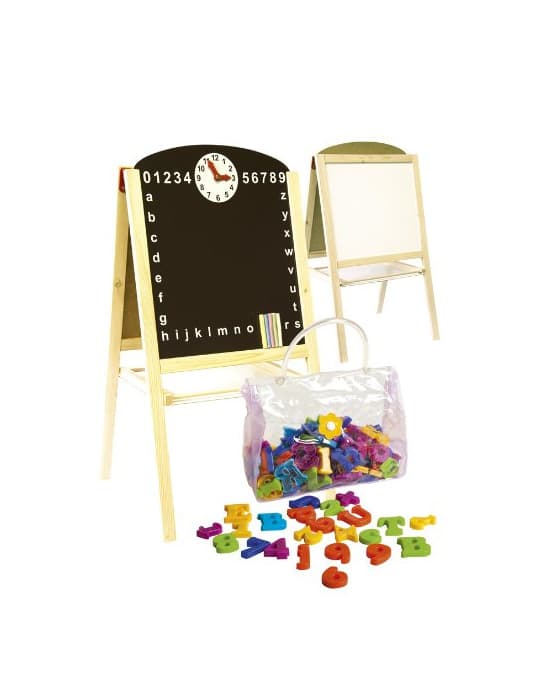 Product Pizarra Infantil 2 En 1 Para Pintar Pizarra Magnética De Madera Accesorios