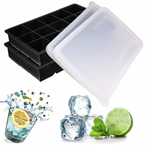 Home Dokpav 2PCS 3.3 * 3.3cm- Bandeja de Cubitos de Hielo con Tapa