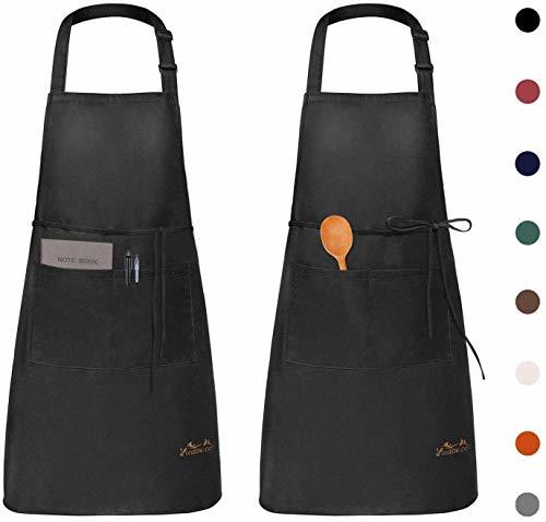 Producto Viedouce 2 Piezas Delantales Impermeables Ajustables del Cocinero con Bolsillo Cocina Delantale