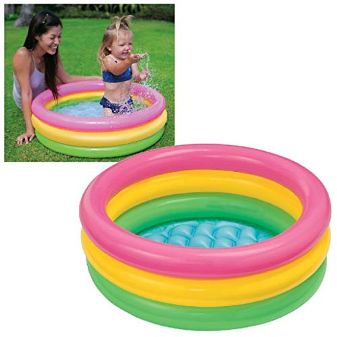 Producto Intex 58924NP - Piscina 3 aros bebé Sunset 86 x 25 cm