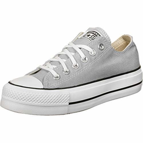 Lugar Zapatilla Converse All Star Plataforma Gris de Mujer 39 5 Gris