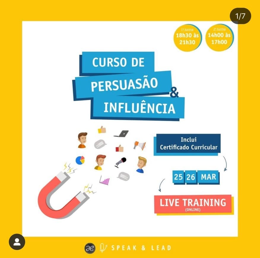 Moda Curso de Persuasão e Influência • Speak and Lead 