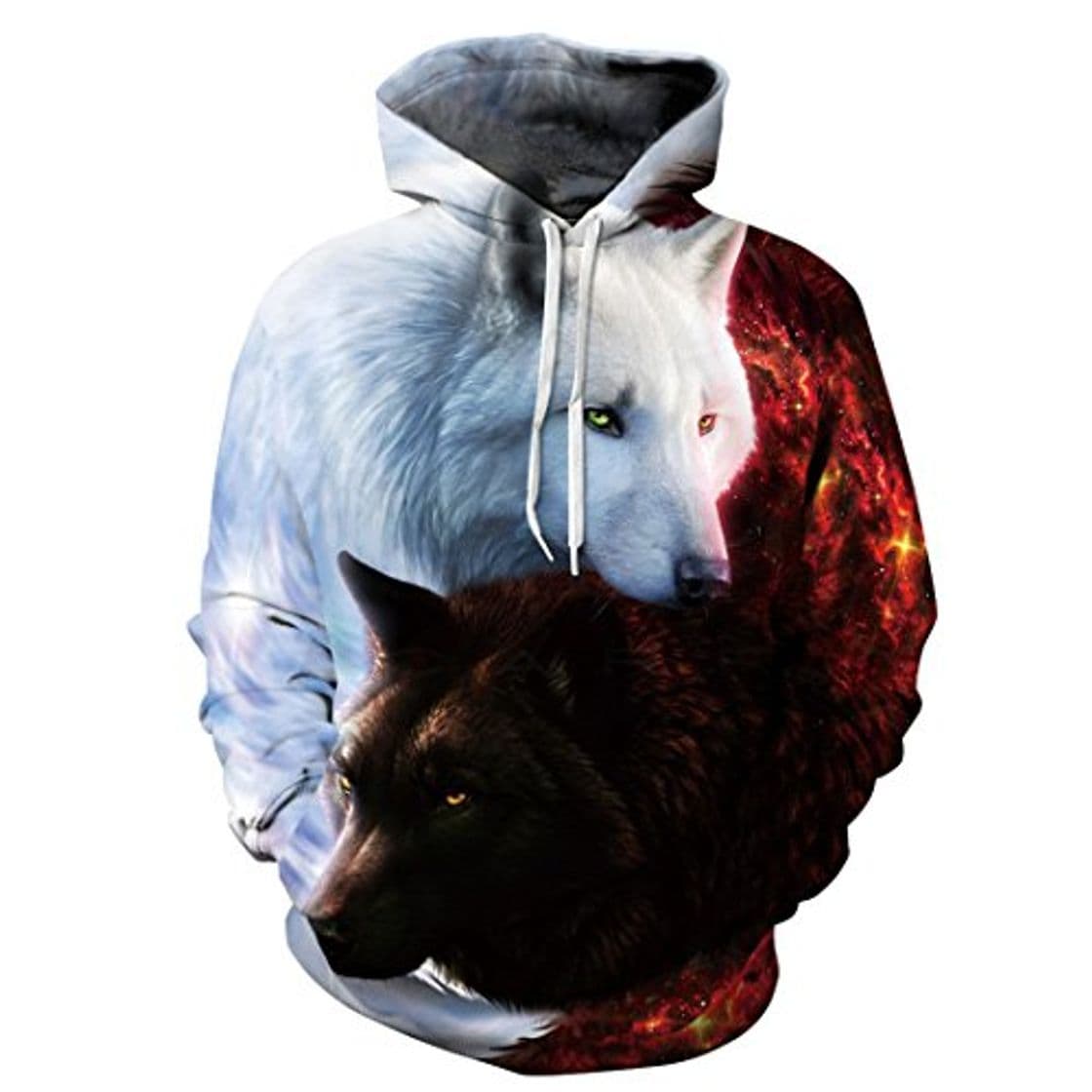 Fashion Wolf 3D Impreso Hombres Sudaderas Sudaderas Sudaderas Chaquetas de Chico