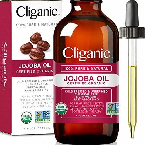 Belleza Cliganic Aceite de Jojoba Bio, 100% Puro Ecologico (120ml) prensado en frio,