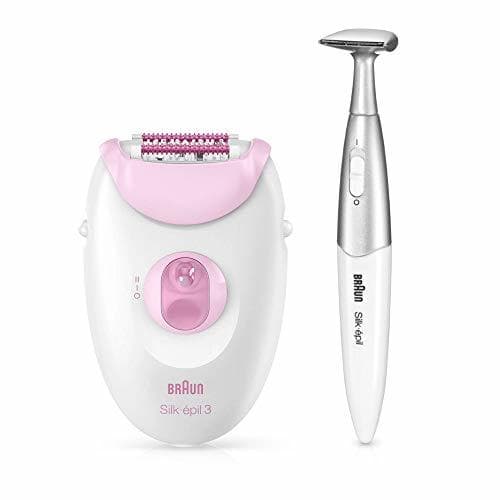 Belleza Braun Silk-épil 3 3-321 - Depiladora para mujer con rodillos de masaje