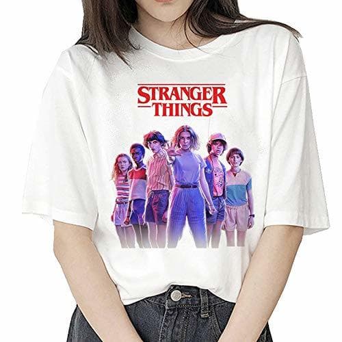 Fashion Camiseta Stranger Things Niña, Camiseta Stranger Things Mujer, Impresión T-Shirt Abecedario Camiseta