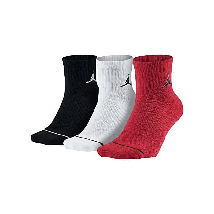 Product Nike Jumpman QTR 3Ppk Calcetines, Hombre, Negro