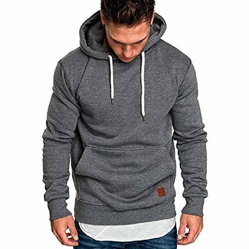 Product riou ¡Oferta Sudaderas con Capucha para Hombre Cosy Chaqueta Deportiva Sudadera con