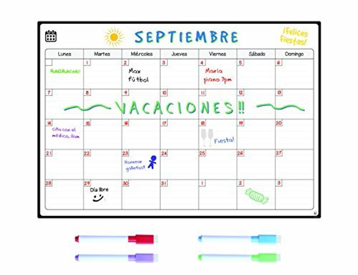 Home SmartPanda Calendario Magnético para Nevera - Una Manera Perfecta de Organizarse -