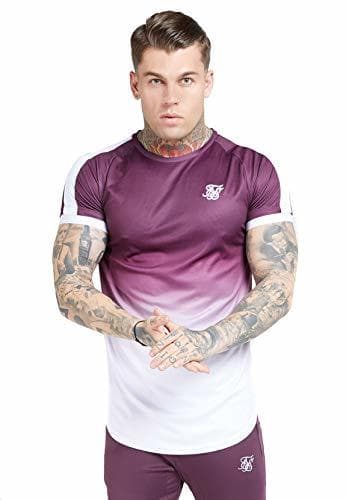 Product Sik Silk ﻿ S/S Fade Tech tee – Rich Burgundy Fade