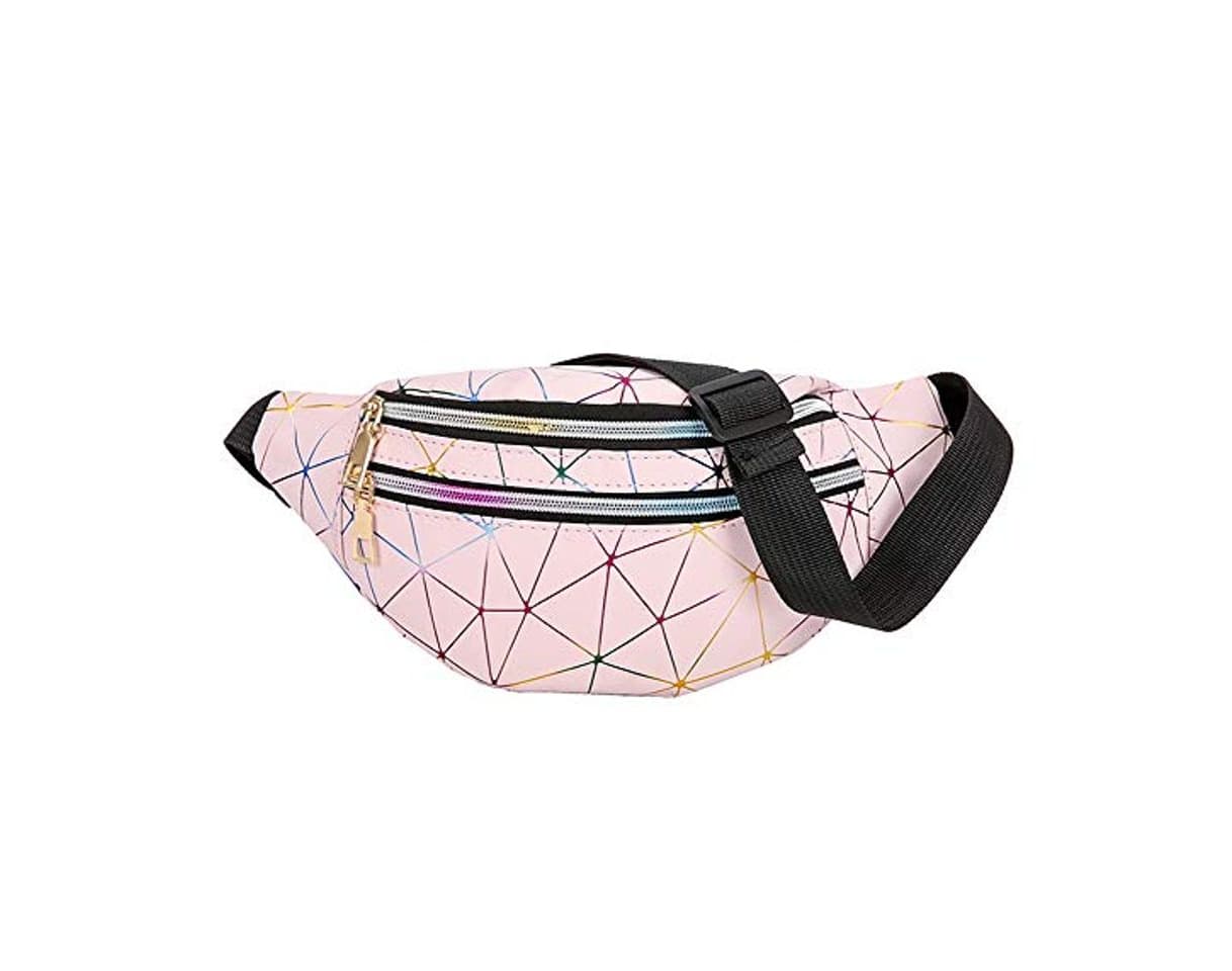 Product Estwell Riñonera Mujer Moda Riñonera Deportiva Viaje Bolso de Cintura Running Impermeable Riñoneras de Marcha Fanny Pack