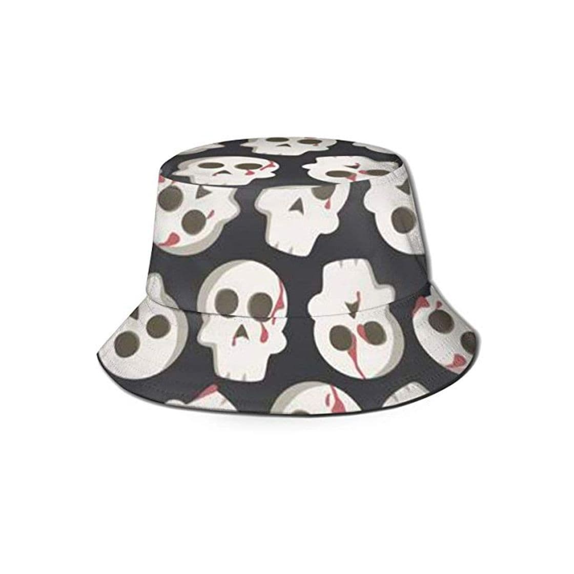 Moda Trushop Unisex Bucket Hat Fisherman Hat Cap Halloween Hay Calavera con Sangre para Hombres Mujeres