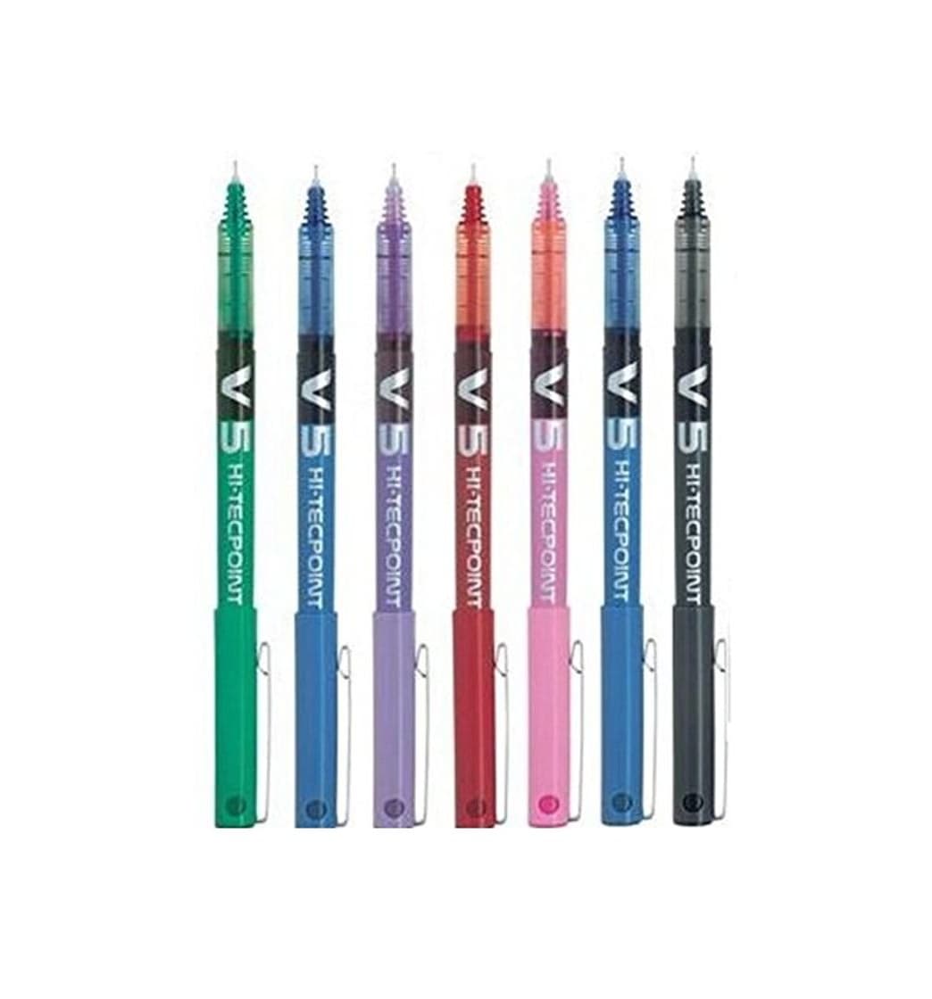 Producto Pack de 7 Bolígrafos Pilot BX V5 Varios Colores - Bolígrafo Extra Fino Hi-Tecpoint con Punta 0.5mm