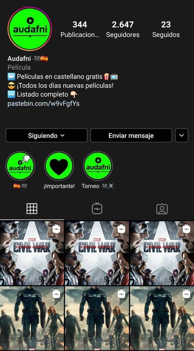 Fashion Peliculas GRATIS en Instagram