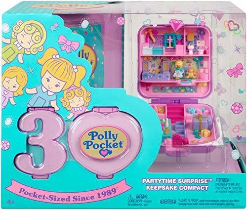 Electronic Polly Pocket - Maletín del 30 aniversario Partytime Surprise, muñeca con accesorios